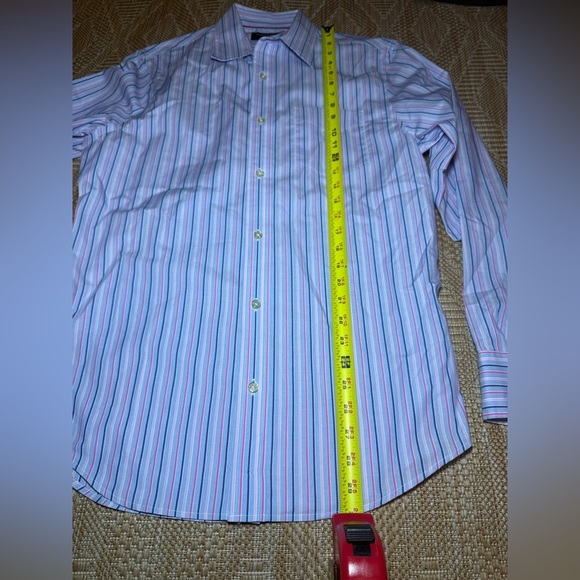 Banana Republic Striped Long Sleeve Slim Fit Button Up,Collared,Size M,Men's - Picture 10 of 10